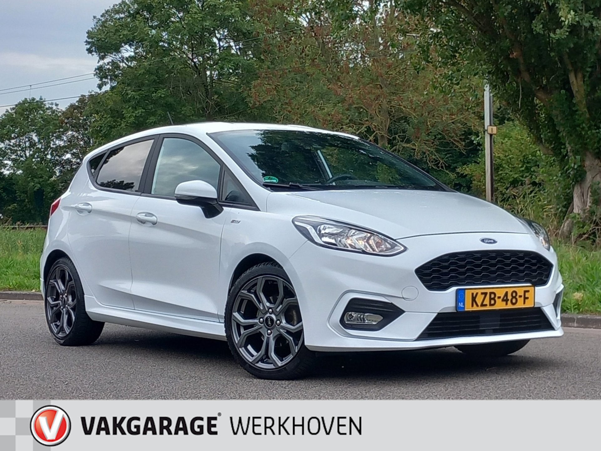 Ford Fiesta 1.0 EcoBoost ST-Line AUTOMAAT | Orig. 47.000 km, Gebruikt, Zwart, Wit, 600 kg