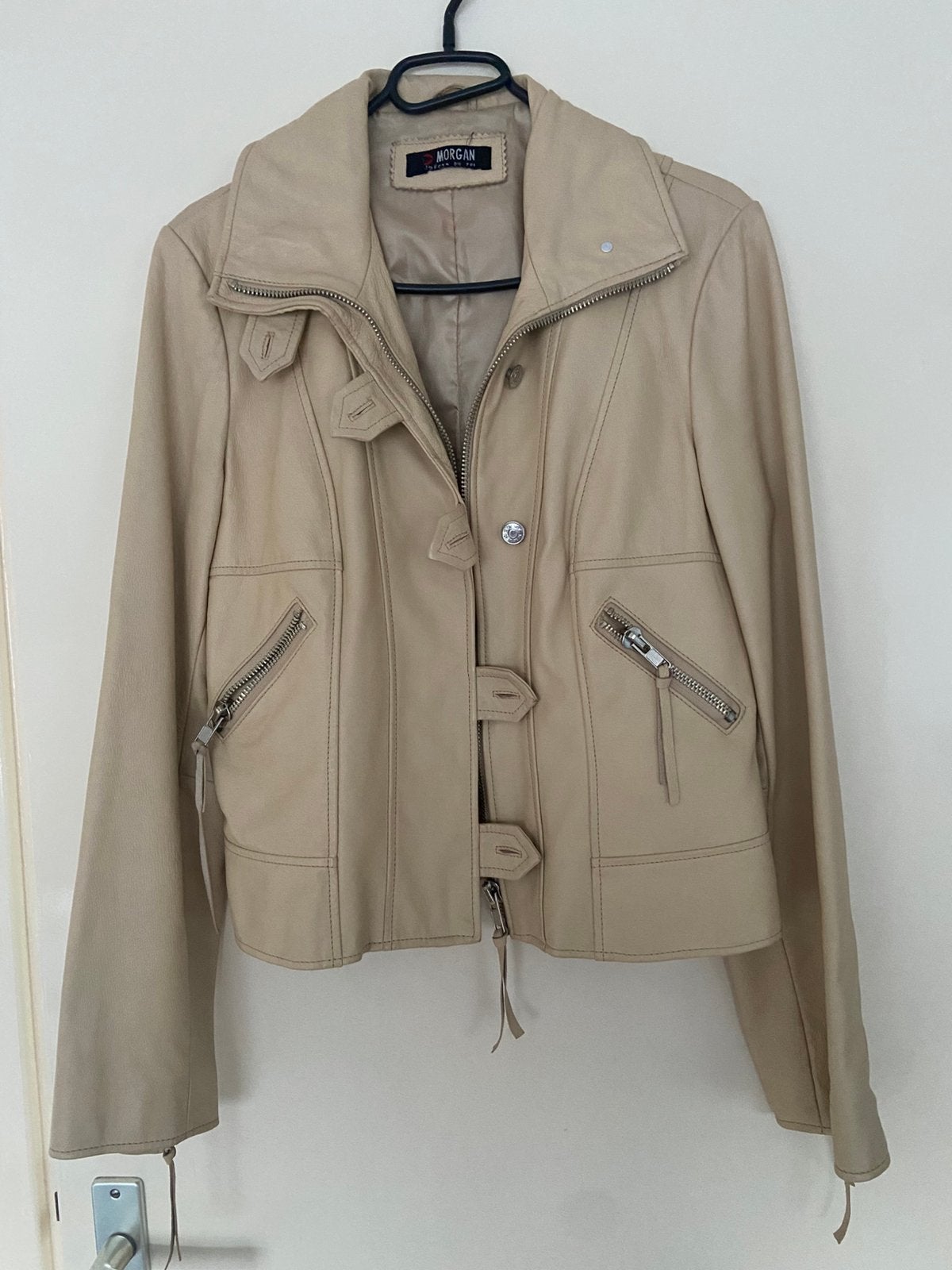 Dames echte leren jas, Ophalen of Verzenden, Zo goed als nieuw, Beige