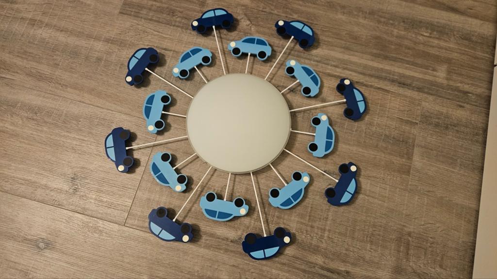 E27 Plafondlamp Auto's - Glow in the Dark Kinderkamer, Ophalen, Gebruikt, Kindvriendelijk, Speels, Auto thema