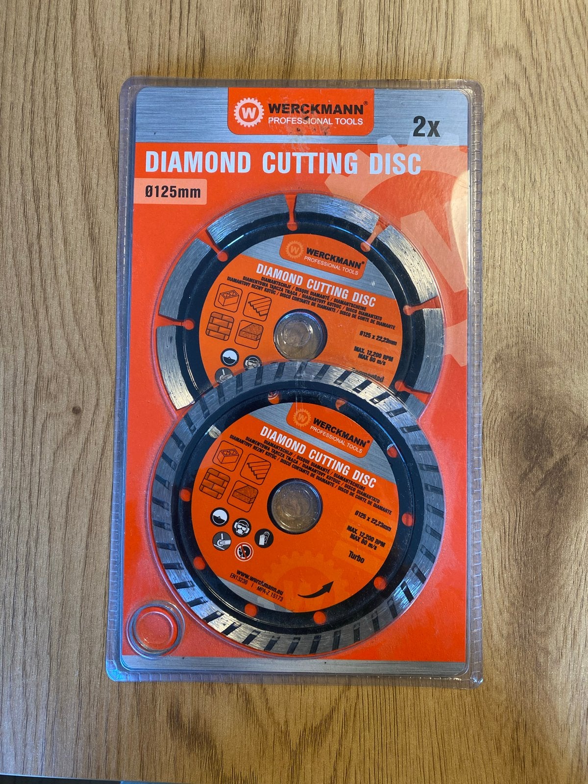WERC KMANN Diamant Doorslijpschijven Ø125mm (2 stuks), Ophalen, Nieuw