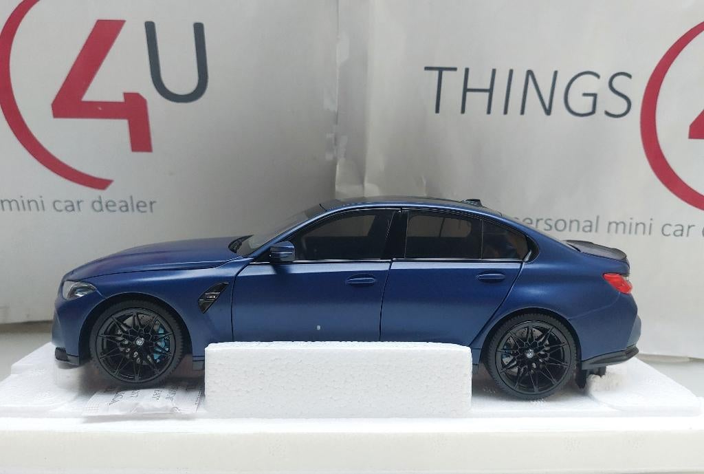 Minichamps 1:18 BMW M3 G80 Limousine 2024 matt blauw, Ophalen of Verzenden, Nieuw, Auto, MiniChamps