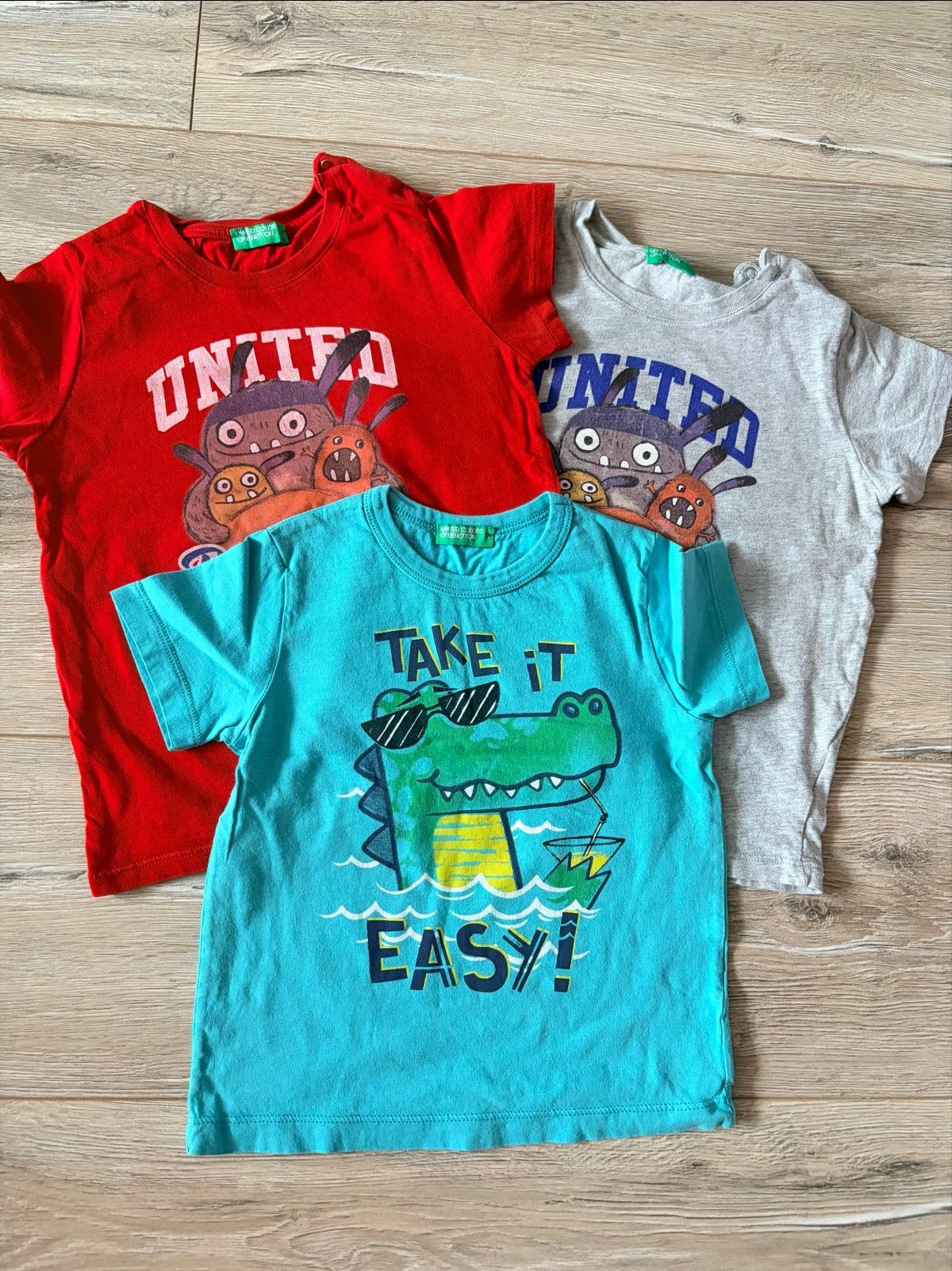 3-pack Benetton T-shirts voor jongens, Ophalen of Verzenden, Zo goed als nieuw, Jongen, Shirt of Longsleeve