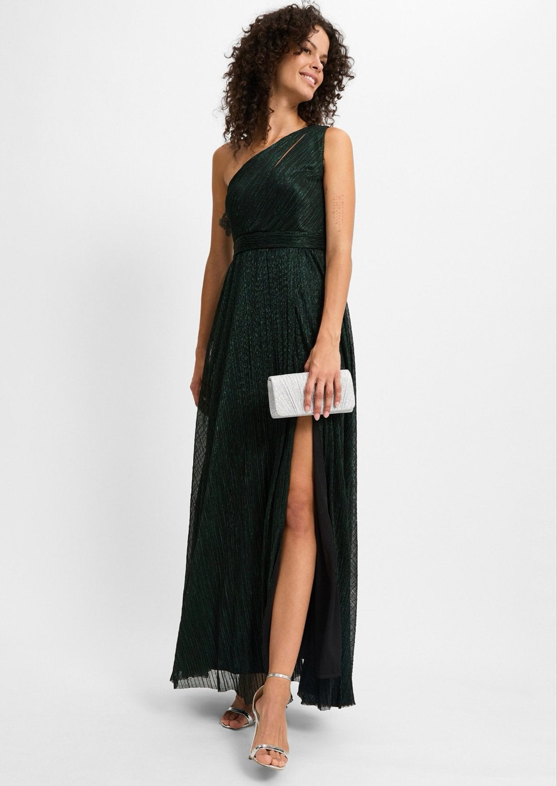Marie Lund Copenhagen Groene Galajurk met Split, Kleding | Dames, Verzenden, Maat 42/44 (L), Nieuw, Onder de knie