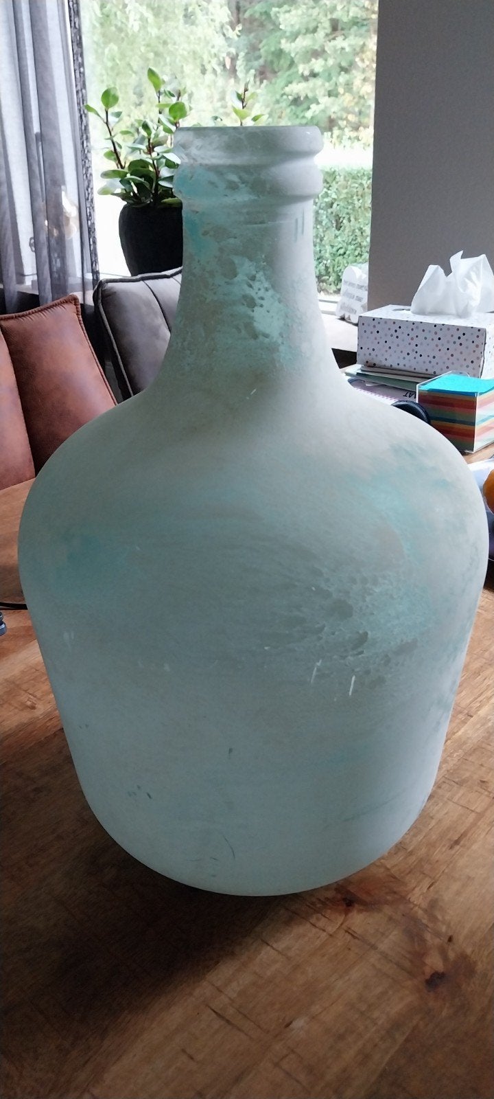 Glazen vaas, Ophalen, Groen, Glas