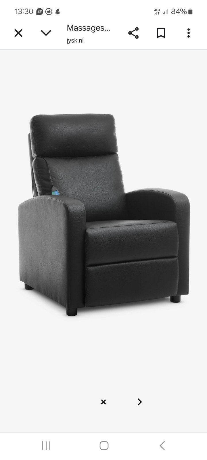 Mooie massagestoel van Jysk, Ophalen, Zo goed als nieuw