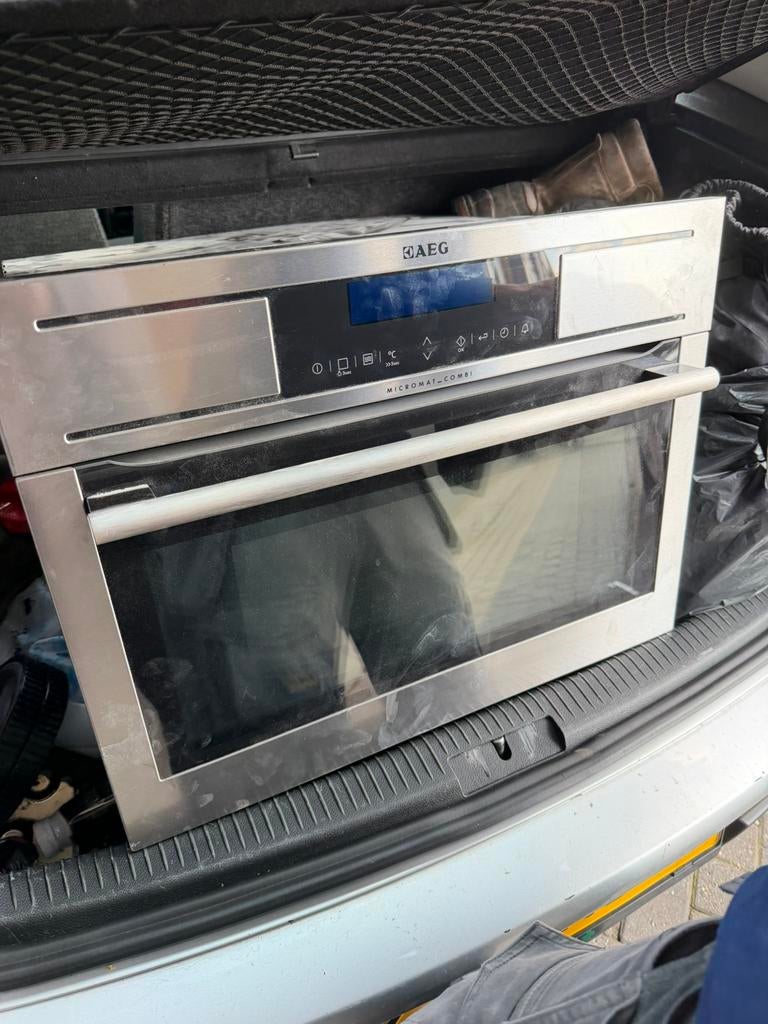 AEG KM8403001M inbouw combi 45cm – goed werkend”, Ophalen of Verzenden, Zo goed als nieuw, 45 tot 60 cm