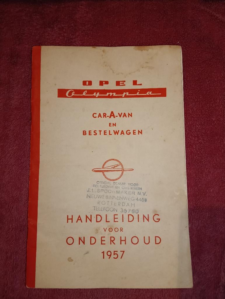 Instructieboekje Opel Olympia 1957, Auto diversen, Handleidingen en Instructieboekjes, Ophalen