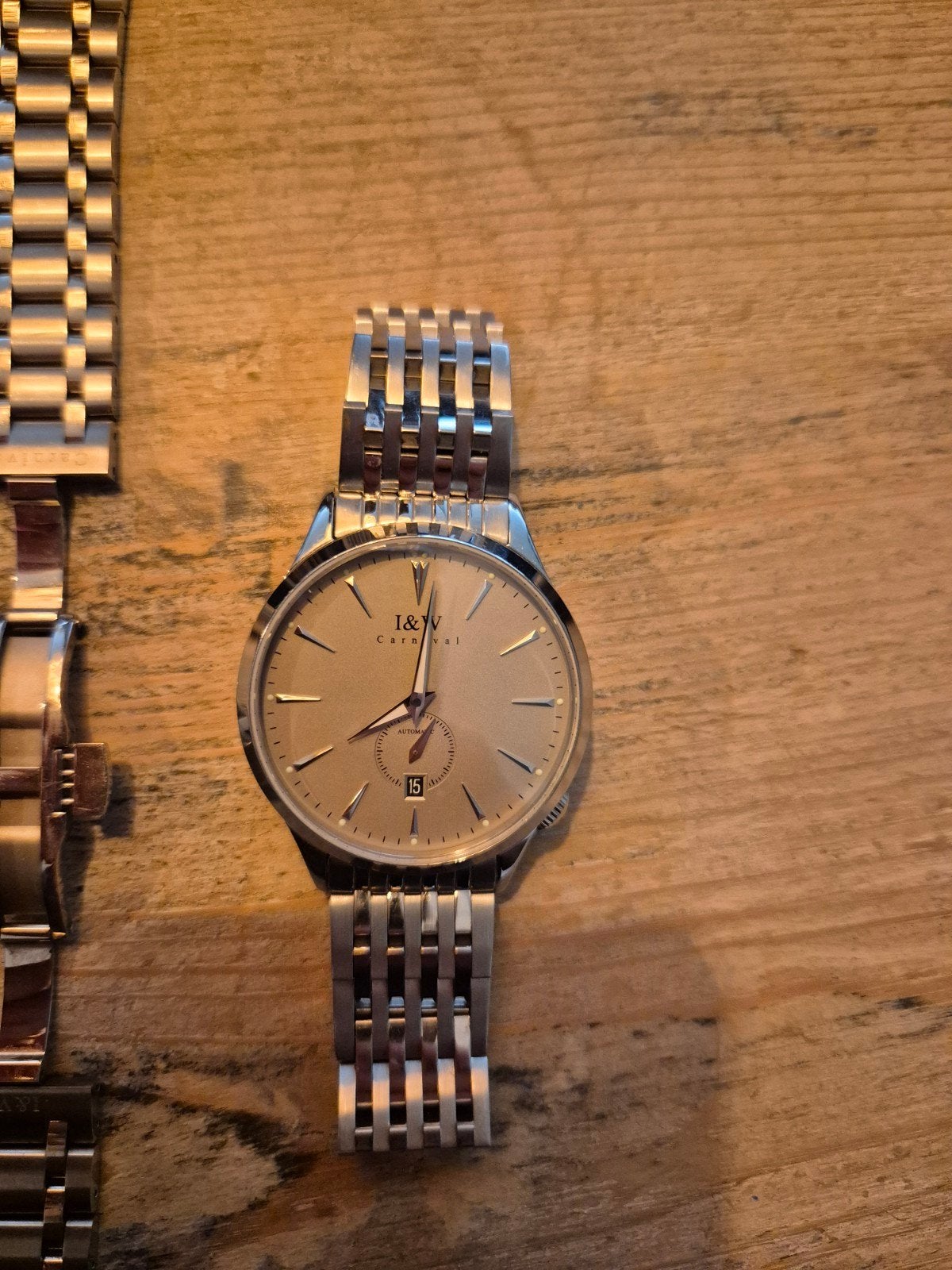 I&W Carnival Automatic Herenhorloge - Miyota 8215, Overige merken, Staal, Gebruikt, Staal