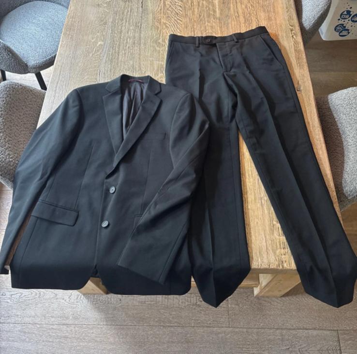GENTS Zwart Modern Fit pak - Perfect voor Gala!, Kleding | Heren, Ophalen of Verzenden, Zo goed als nieuw, Overige maten, Zwart
