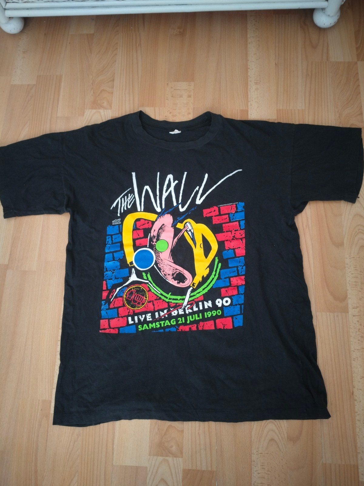 Pink Floyd The Wall Tour Shirt 1990 Berlijn XL Origineel, Onbekend, Zwart, Maat 56/58 (XL), Ophalen of Verzenden