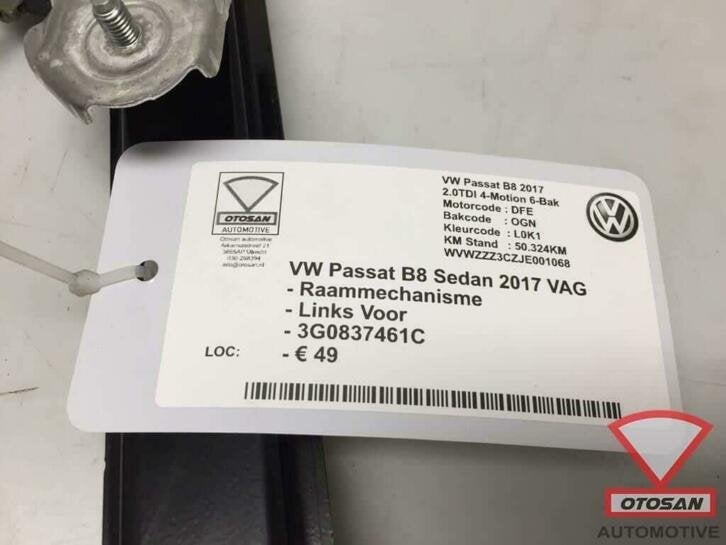 vw passat b8 2017 raammechanisme links voor 3g0837461c, Gebruikt, Volkswagen, Volkswagen AG, Berliner Ring 2
38440  Wolfsburg, DE