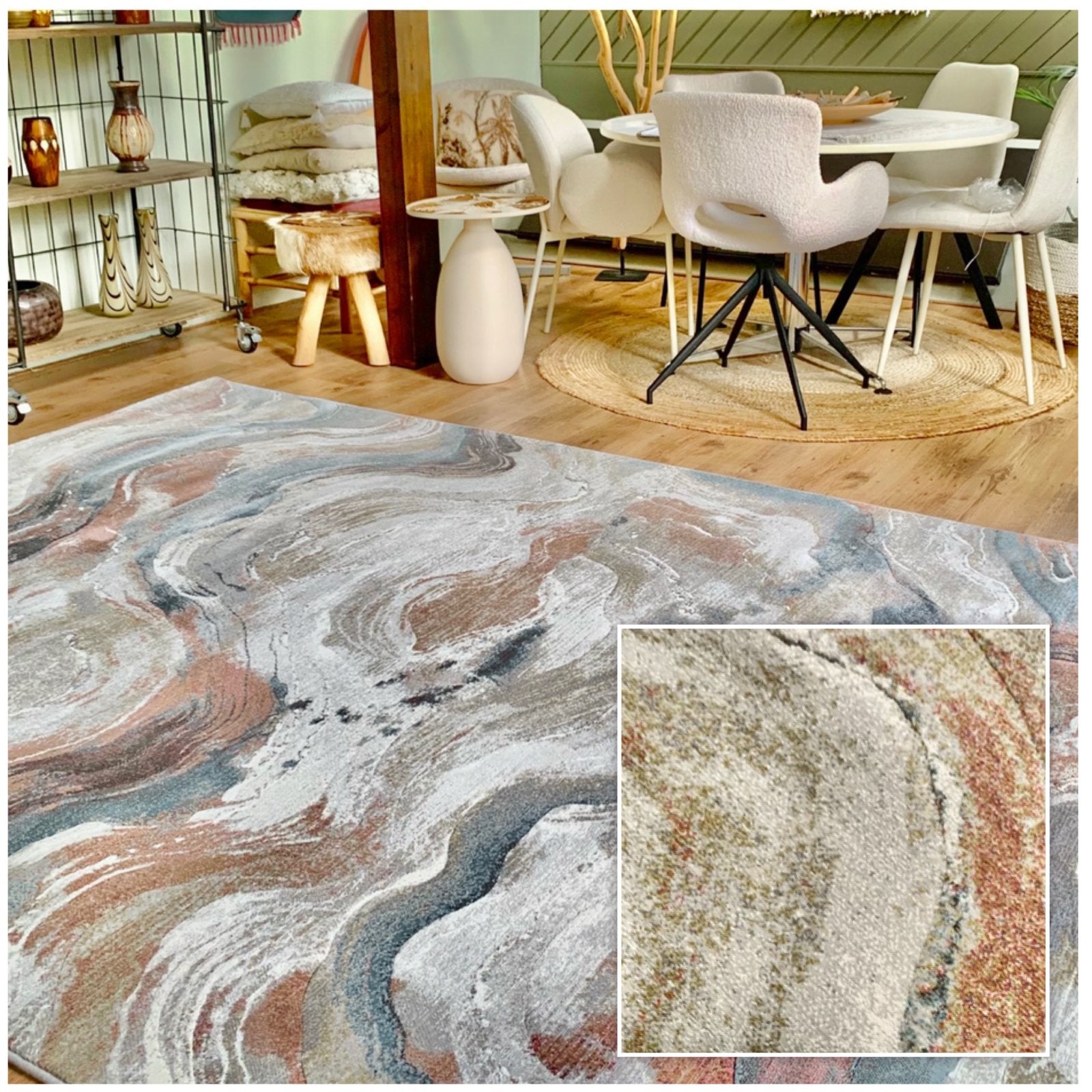 Xavier wave - terracotta xl vloerkleed - fotoshoot, Ophalen, 200 cm of meer, Zo goed als nieuw, 200 cm of meer