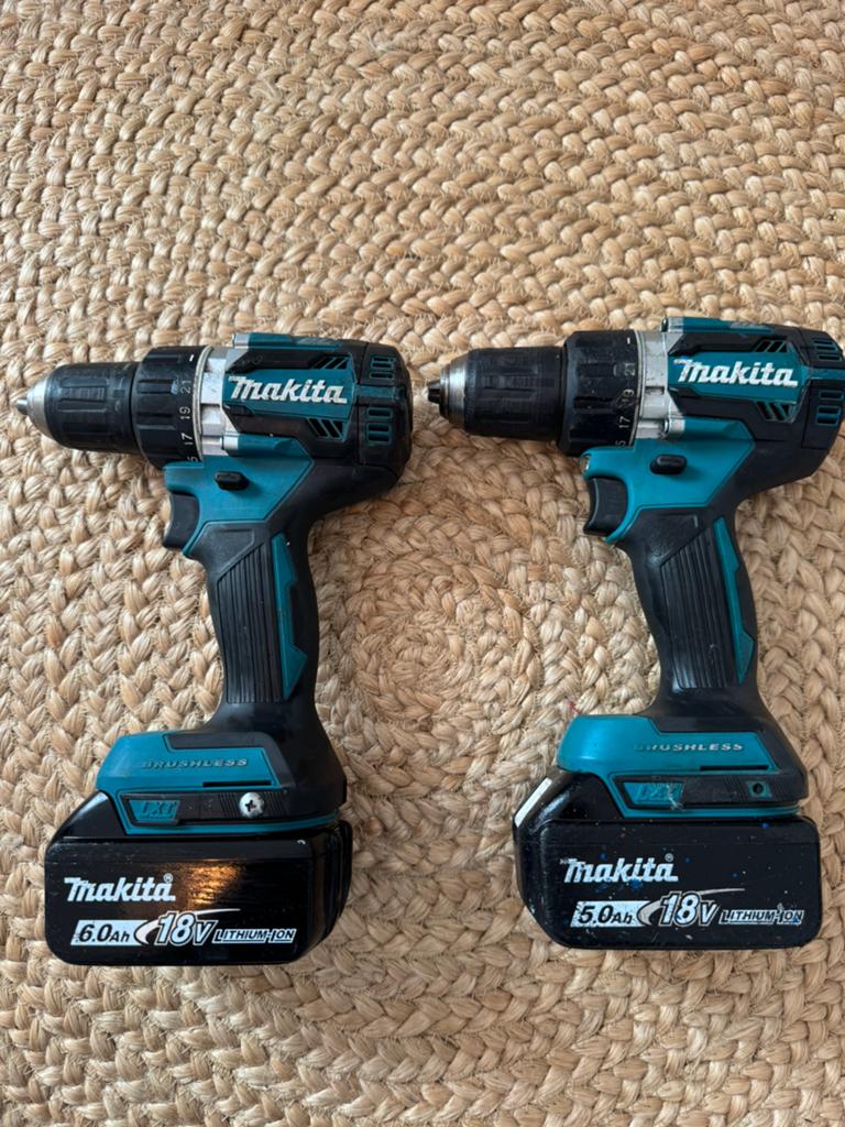 Gebruikte makita accutol ddf 484 + accu’s 190€, Ophalen of Verzenden, Gebruikt