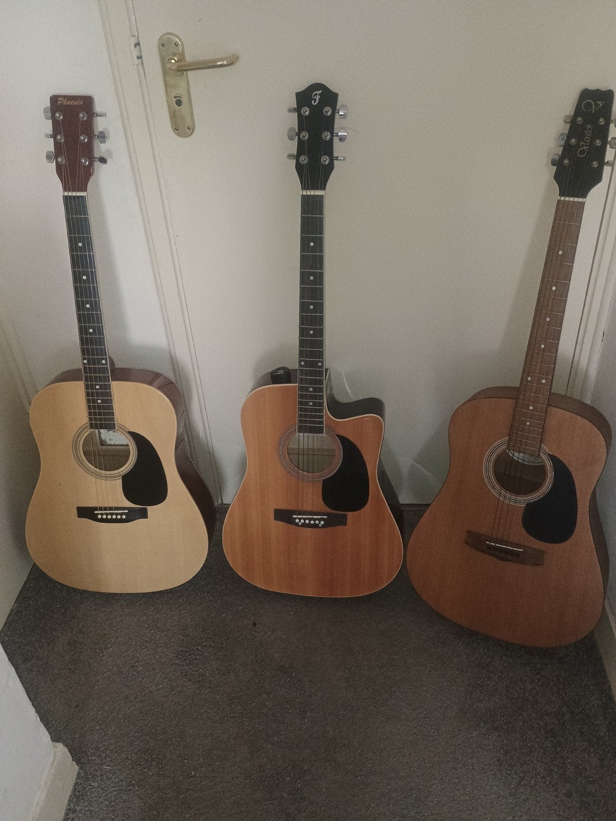 Set van 3 akoestische gitaren 50 euro per stuk), Muziek en Instrumenten, Snaarinstrumenten | Gitaren | Akoestisch, Ophalen, Gebruikt