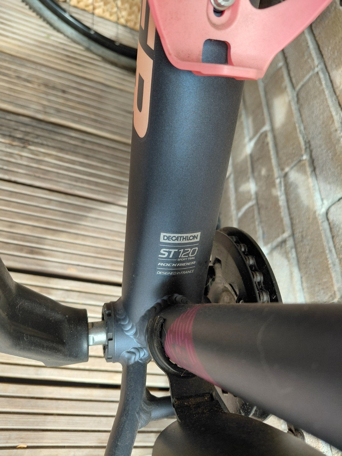 Mountainbike Dames - Decathlon Rockrider ST120, Fietsen en Brommers, Overige merken, Gebruikt, Hardtail, 45 tot 49 cm