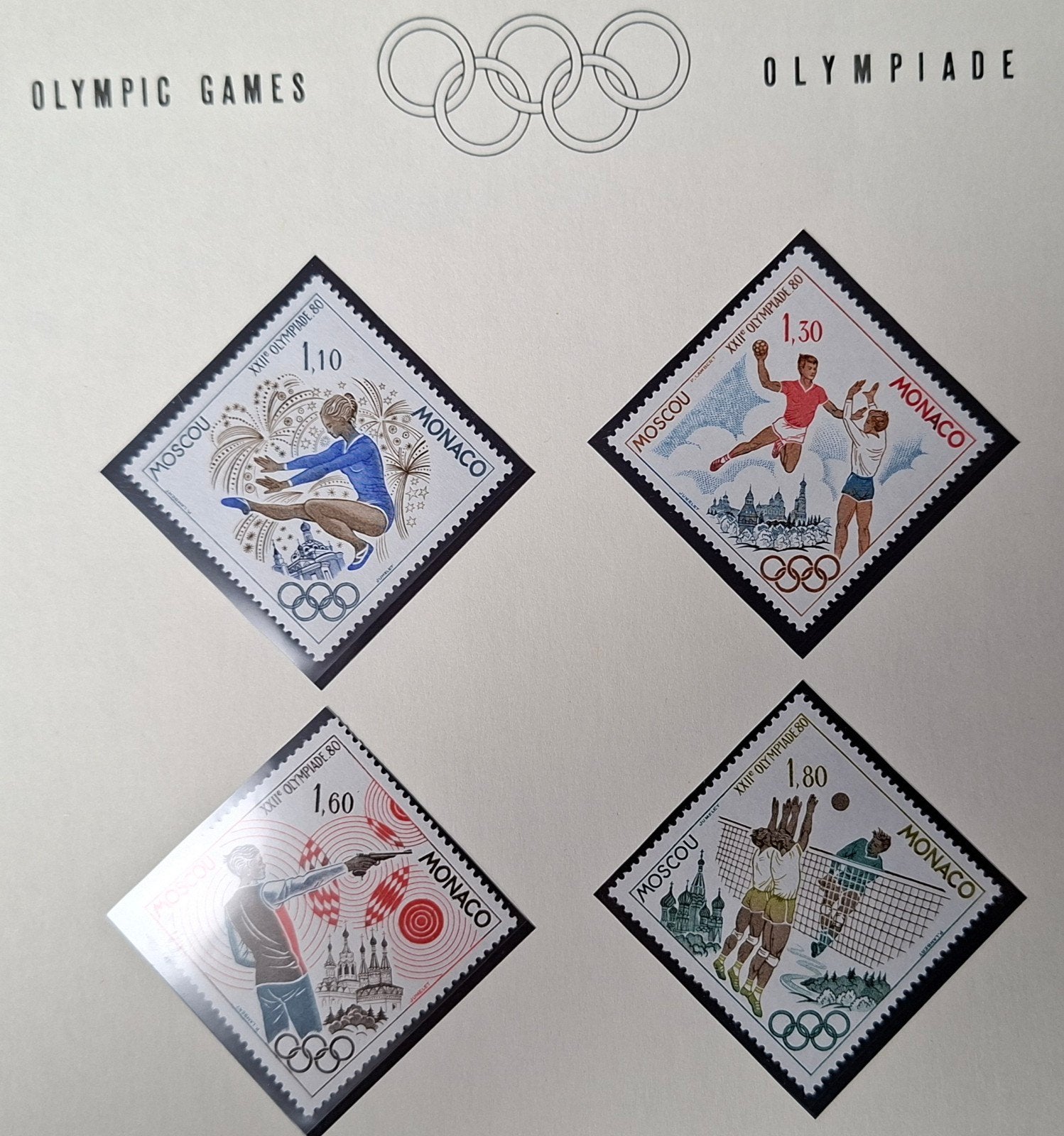 Monaco,  Olympische Spelen Moskou 1980, Ophalen of Verzenden, Sport