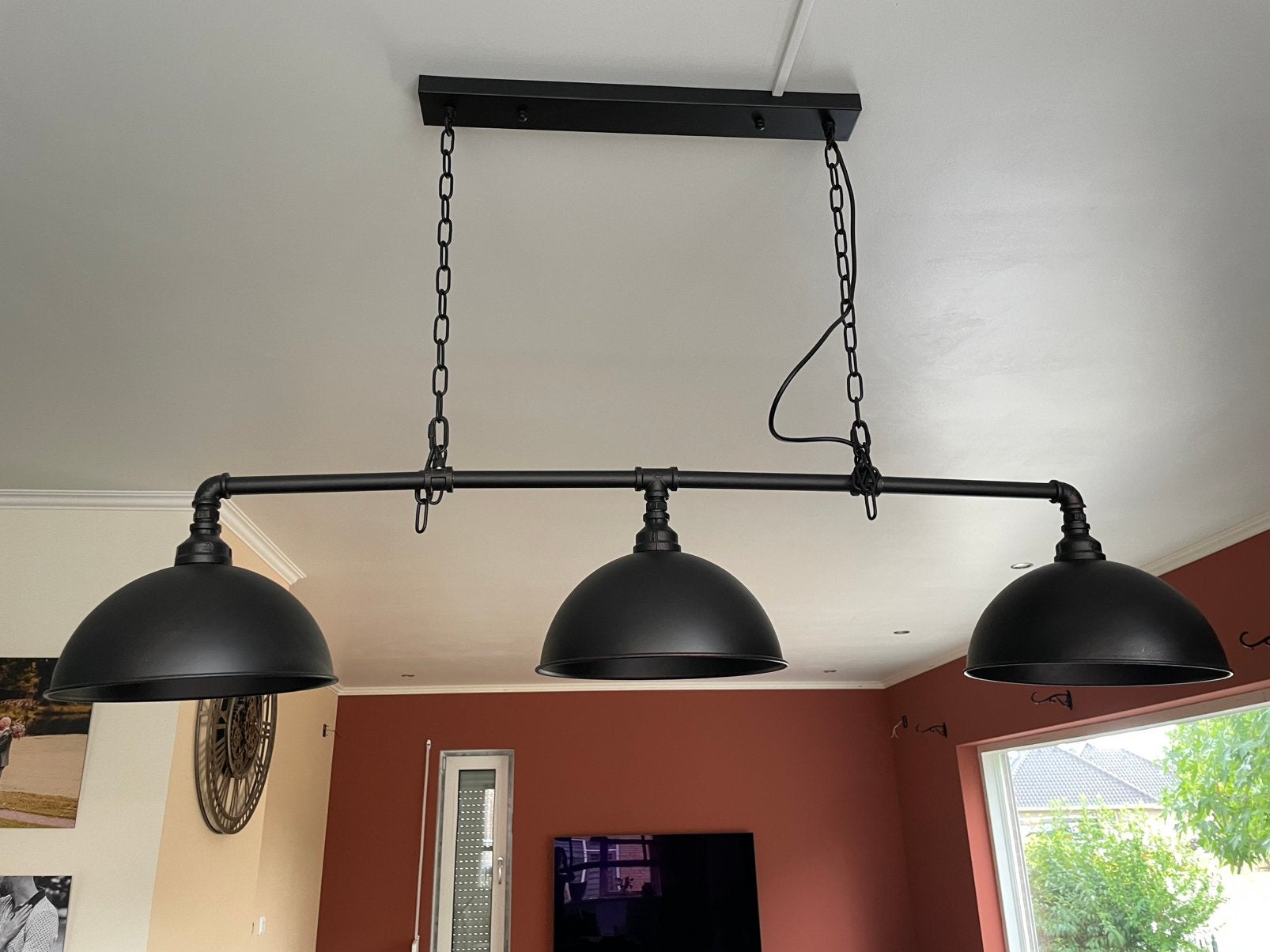 Industriële lamp donkerbruin met werkje, Huis en Inrichting, Ophalen, Industrieel