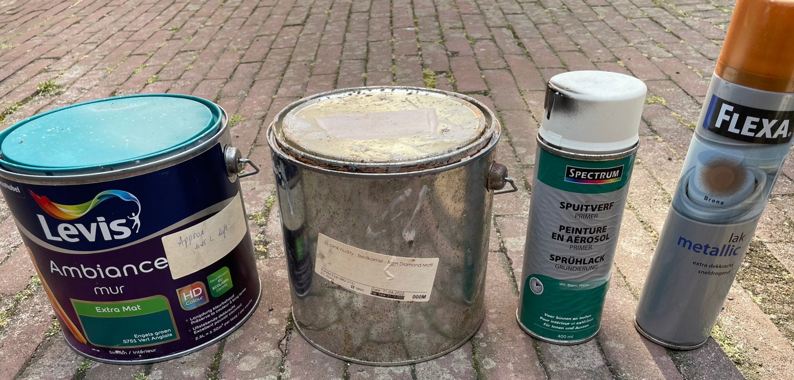 Verf en spuitlak muurverf extra mat engels groen 5751 goud, Ophalen, Zo goed als nieuw, Groen