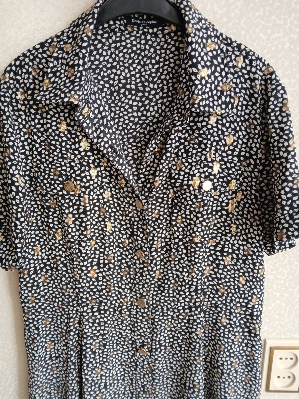 Mooie lange jurk Drole de Copine maat L, Kleding | Dames, Maat 42/44 (L), Ophalen of Verzenden, Zo goed als nieuw, Onder de knie
