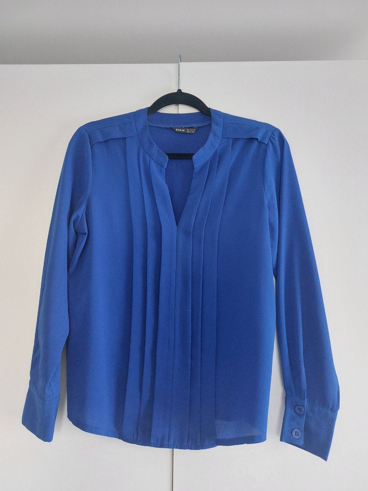 Shein kobaltblauwe blouse maat S, Blauw, Ophalen of Verzenden, Zo goed als nieuw, Maat 36 (S)