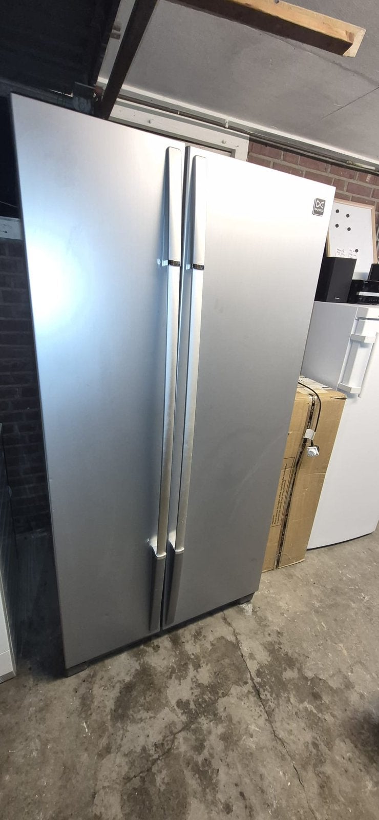 Amerikaanse combikast rvs, Witgoed en Apparatuur, Ophalen, Gebruikt, 60 cm of meer, Met aparte vriezer