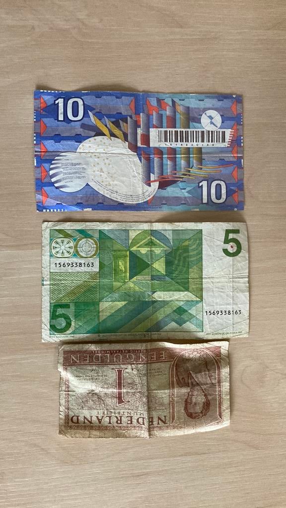 3 oude bankbiljetten 10, 5 en 1 gulden, Ophalen of Verzenden, 10 gulden, Setje