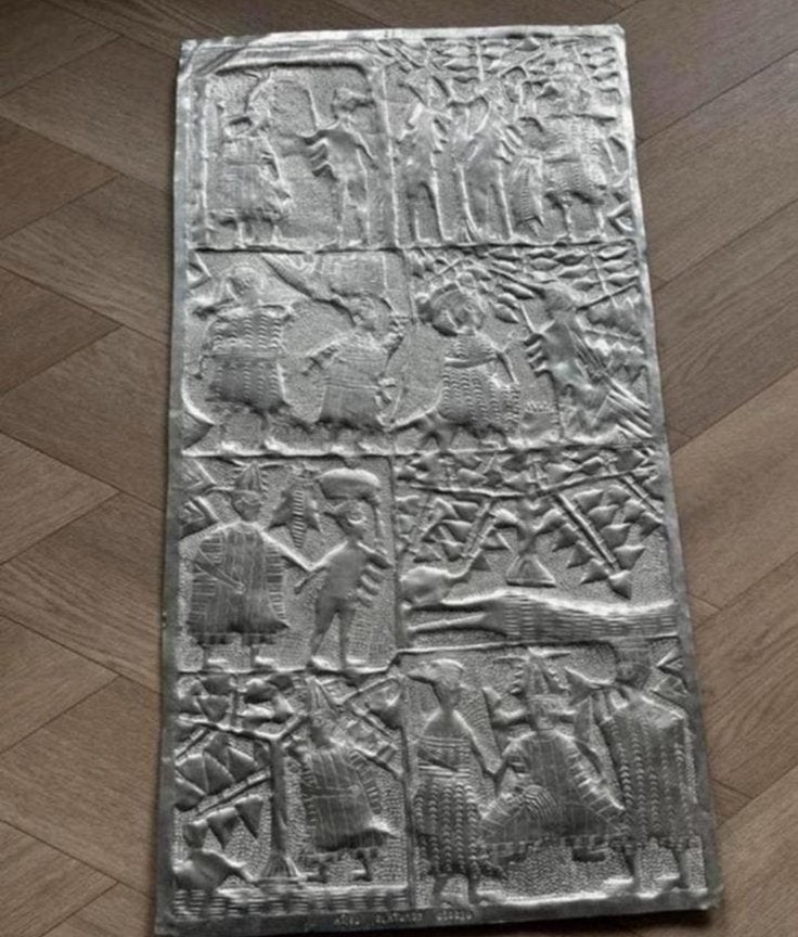 Asiru Olatunde Zeldzaam kunstwerk van Nigeriaanse kunstenaar, Ophalen of Verzenden, Metaal, Gemerkt