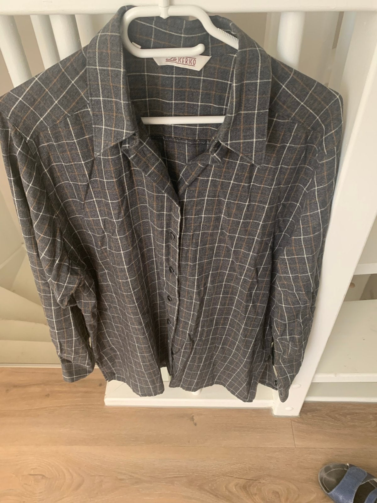 Geruite blouse van Kerko, Ophalen of Verzenden, Gedragen, Maat 38/40 (M), Grijs