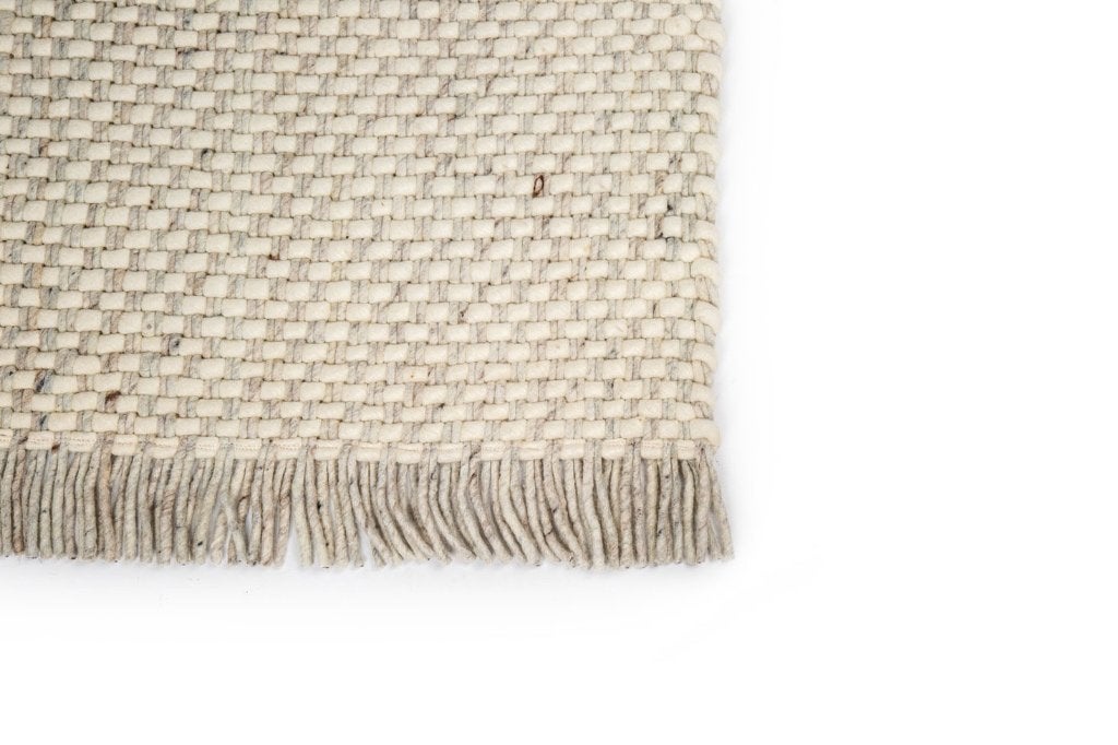 Vloerkleed / Karpet Brinker Burano White Grey 200x300cm, Wol, Ophalen of Verzenden, 200 cm of meer, Grijs