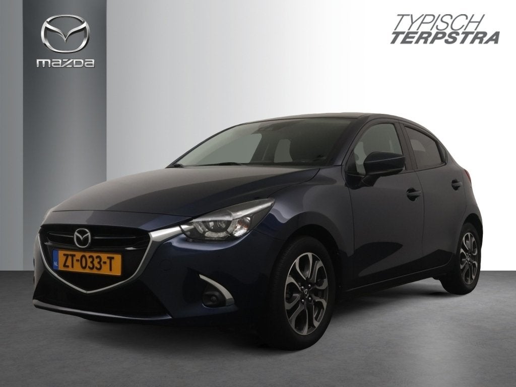 Mazda 2 SKYACTIV-G 90 GT-M / Head-up / Camera / Keyless entr, Auto's, Keurmerk '100% Onderhouden', Stof, Blauw, Origineel Nederlands