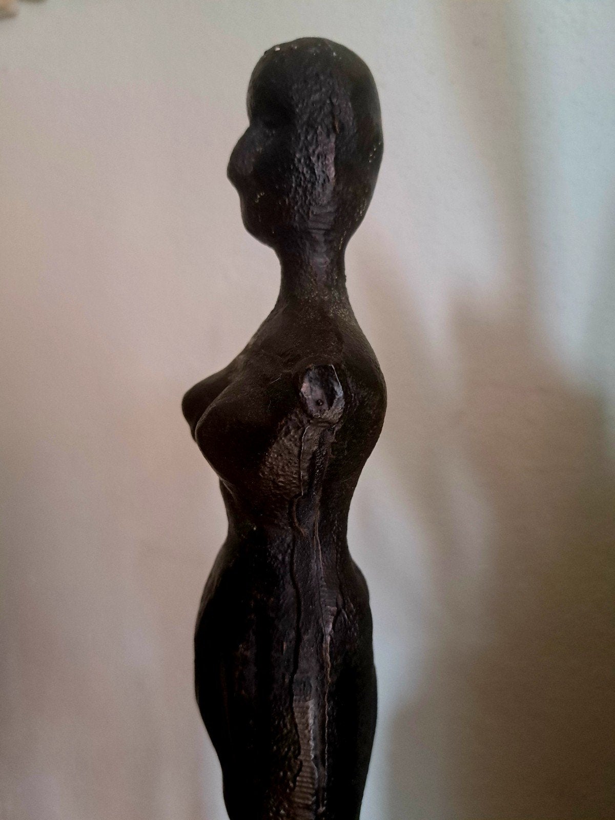 Set van 2 bronzen beelden 46cm van vrouwenfiguren, Ophalen, Handgemaakt, Brons, Beeld