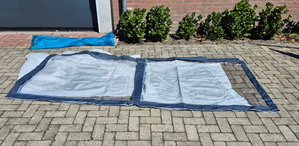 Windscherm 4 vensters 130 hoog en bijna 6 meter lang, Ophalen, Zo goed als nieuw