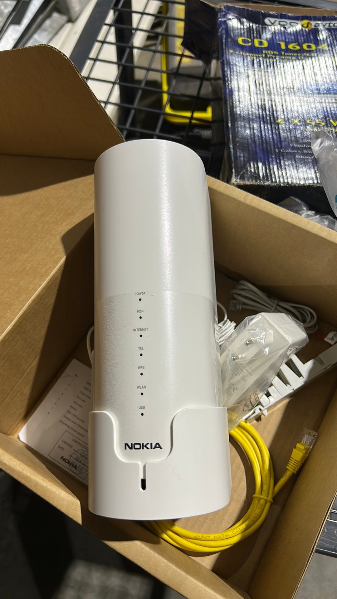 Nokia router glasvezel, Ophalen