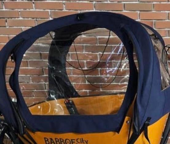Babboe City Bakfiets Huif - Blauw (Zo goed als nieuw), Fietsen en Brommers, Fietsen | Bakfietsen, Overige merken, Huif, Ophalen of Verzenden