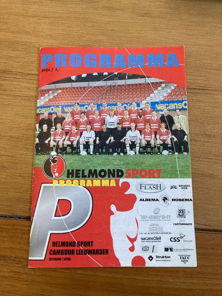 Programma Helmond Sport - Cambuur seizoen 2000-2001??, Ophalen of Verzenden, Overige binnenlandse clubs, Boek of Tijdschrift