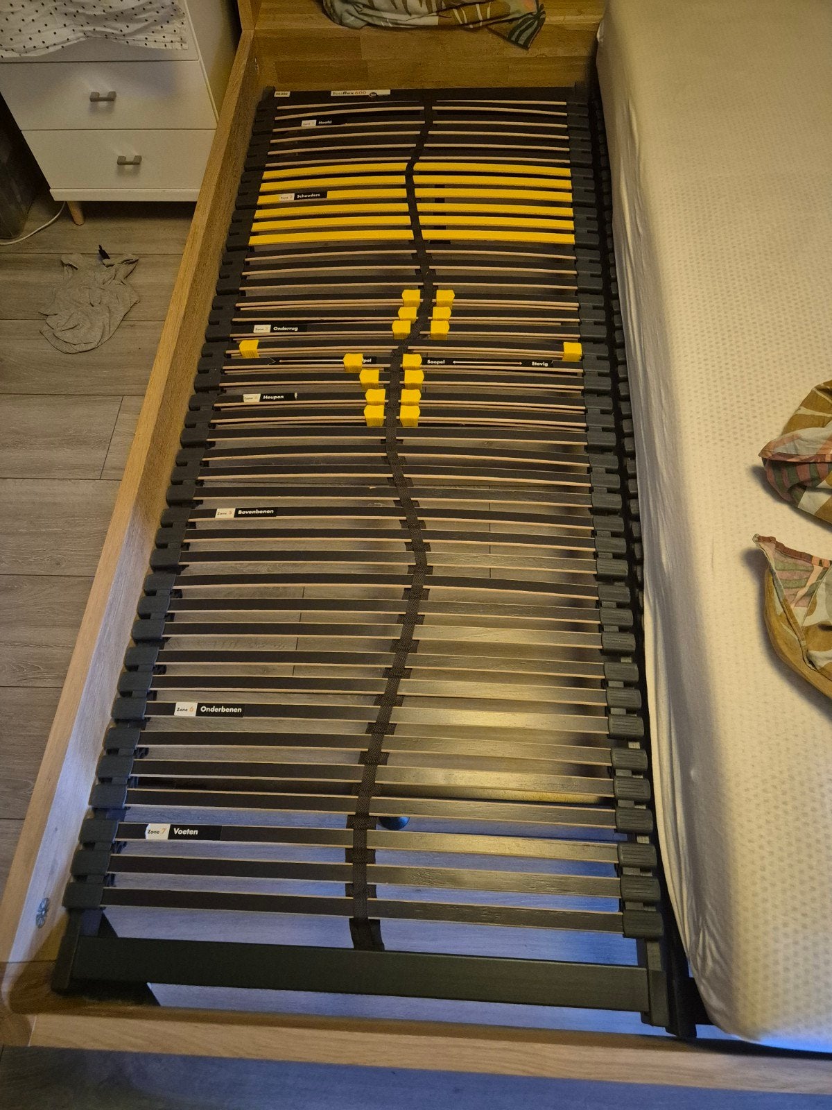 Bossflex lattenbodems 2x, Ophalen, Zo goed als nieuw, Eenpersoons, 80 cm