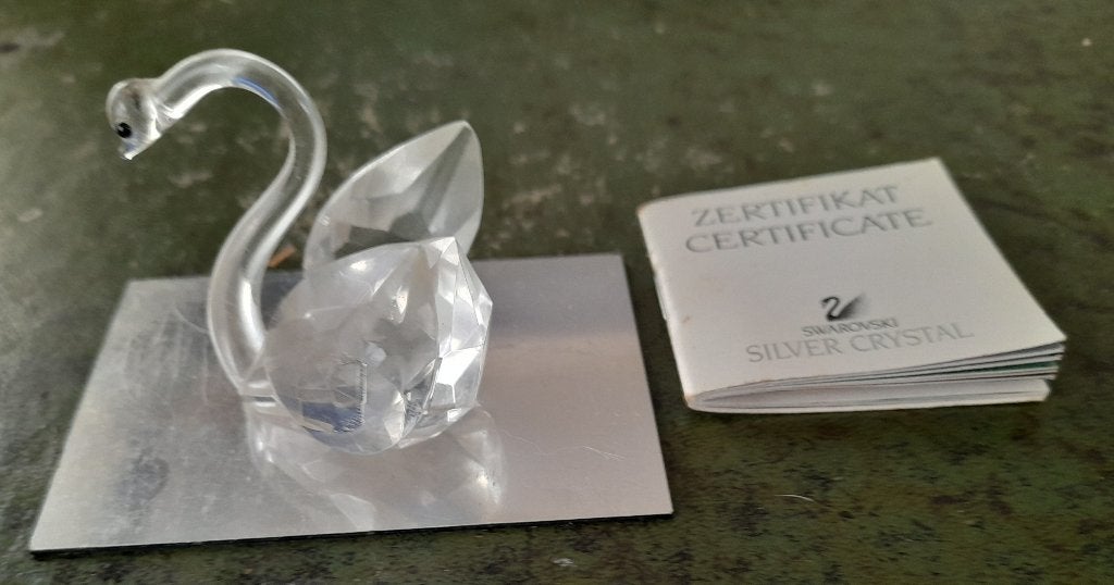 Zwaan - Swarovski Silver Crystal, Verzenden, Zo goed als nieuw, Figuurtje