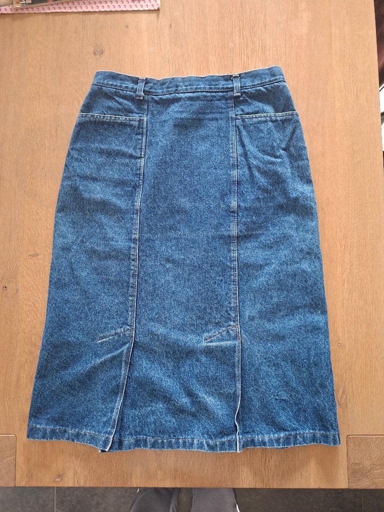 Spijkerrok, Blauw, Maat 42/44 (L), Ophalen of Verzenden, Gedragen