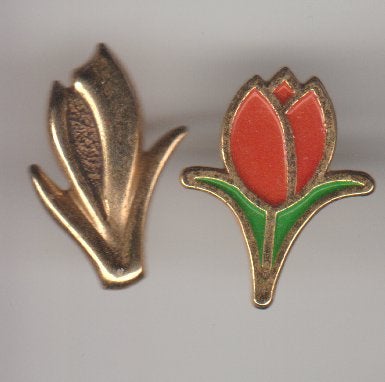 Vintage tulpen pins, Verzenden, Zo goed als nieuw, Merk