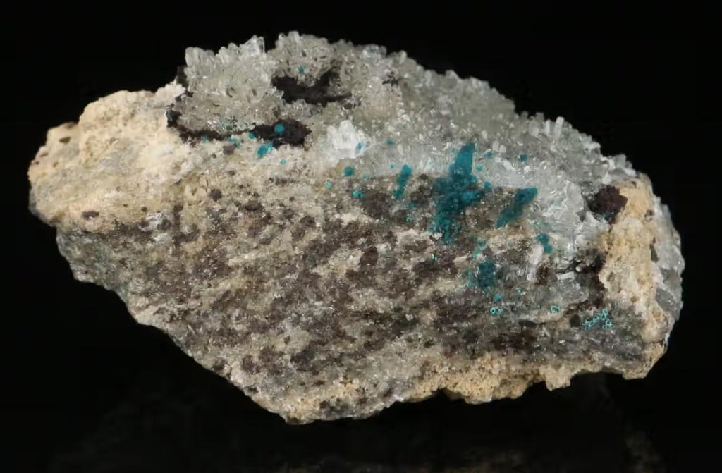 Zeldzame ZINCOLIBETHENIET op HEMIMORFIET = VERKOCHT., Ophalen of Verzenden, Mineraal
