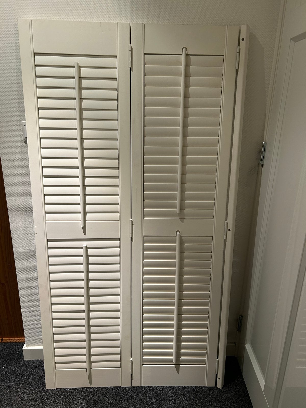 Witte shutters - 160x40 cm, Ophalen, Gebruikt, 180 cm, Wit