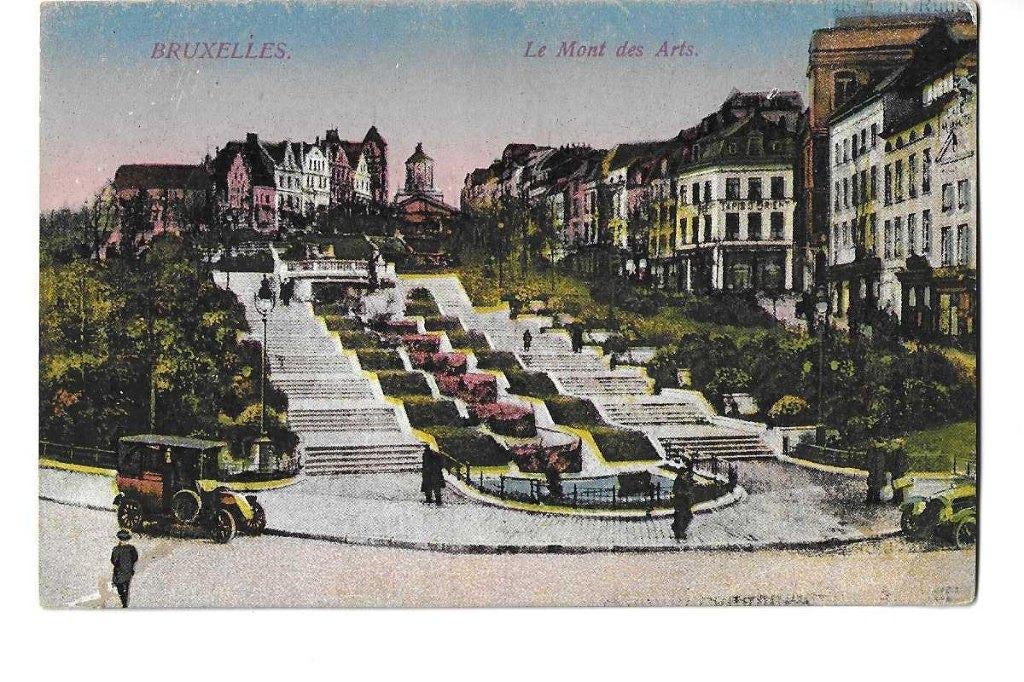 brussel  le mont des arts  1910  wereldexpositie, Verzenden, Voor 1920, Gelopen, Overige thema's