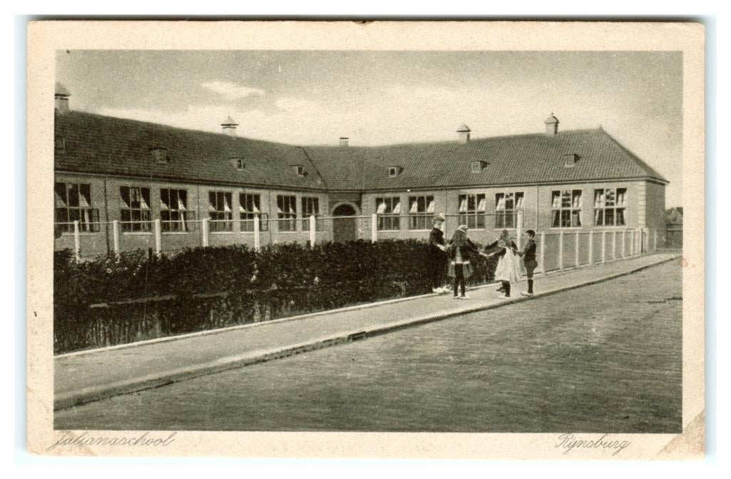 Rijnsburg, Julianaschool, Ophalen of Verzenden, 1920 tot 1940, Ongelopen, Zuid-Holland