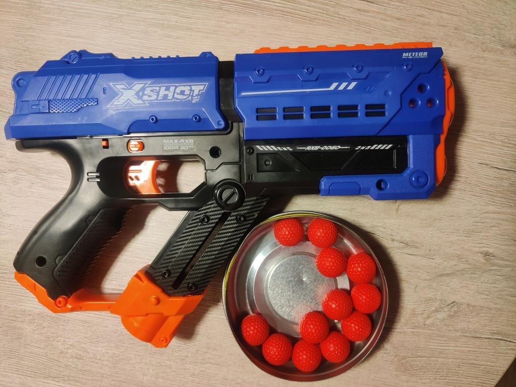 Nerf X-Shot Meteor Pistool met Balletjes, Ophalen of Verzenden, Zo goed als nieuw