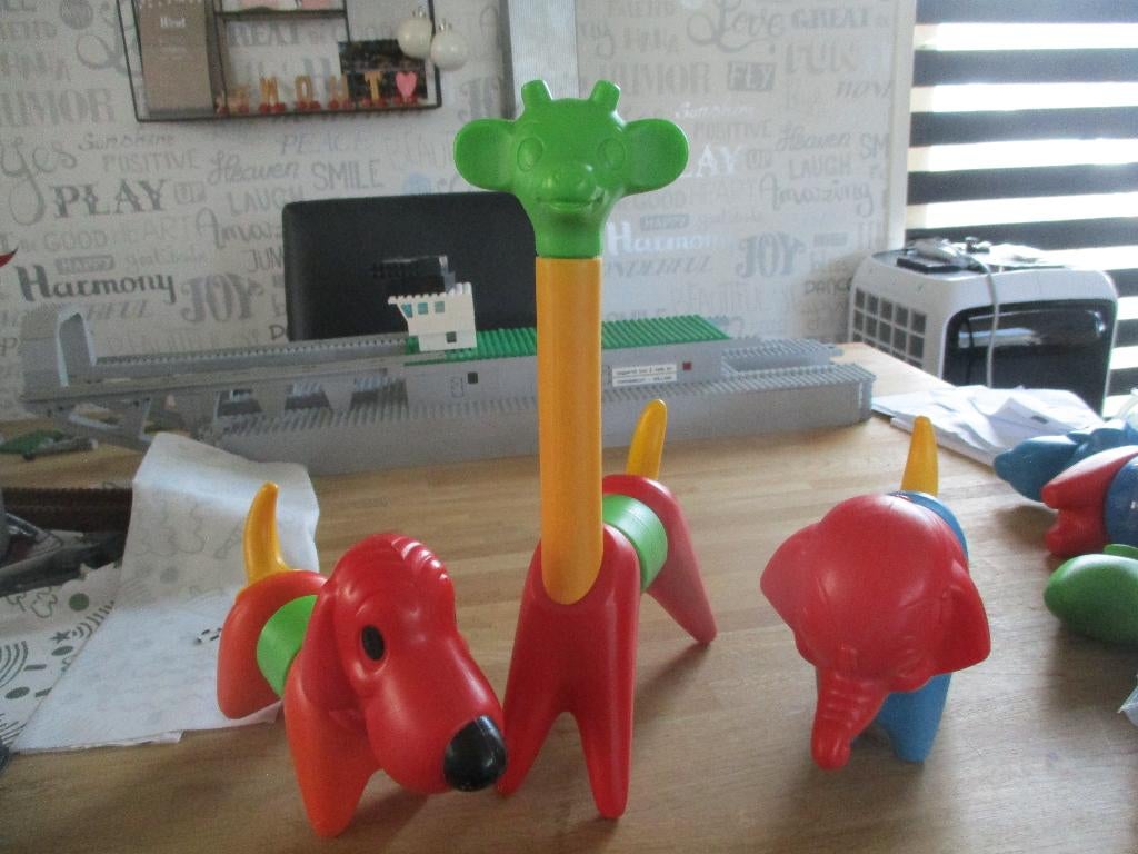 VINTAGE TUPPERWARE BOUWBARE DIEREN, Kinderen en Baby's, Speelgoed | Educatief en Creatief, Ophalen of Verzenden, Gebruikt, Bouwen