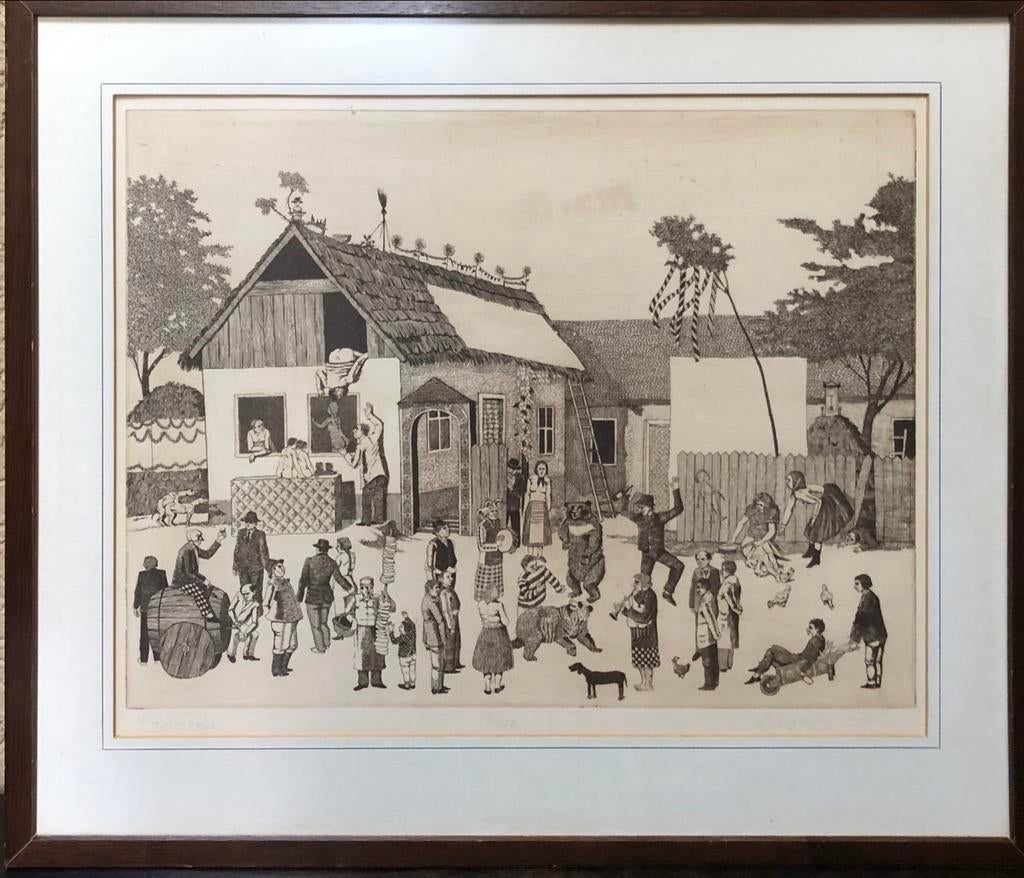 Originele ets/gravure  SZUNYOGHY, ANDRÁS / gravure nr 13/100, Ophalen