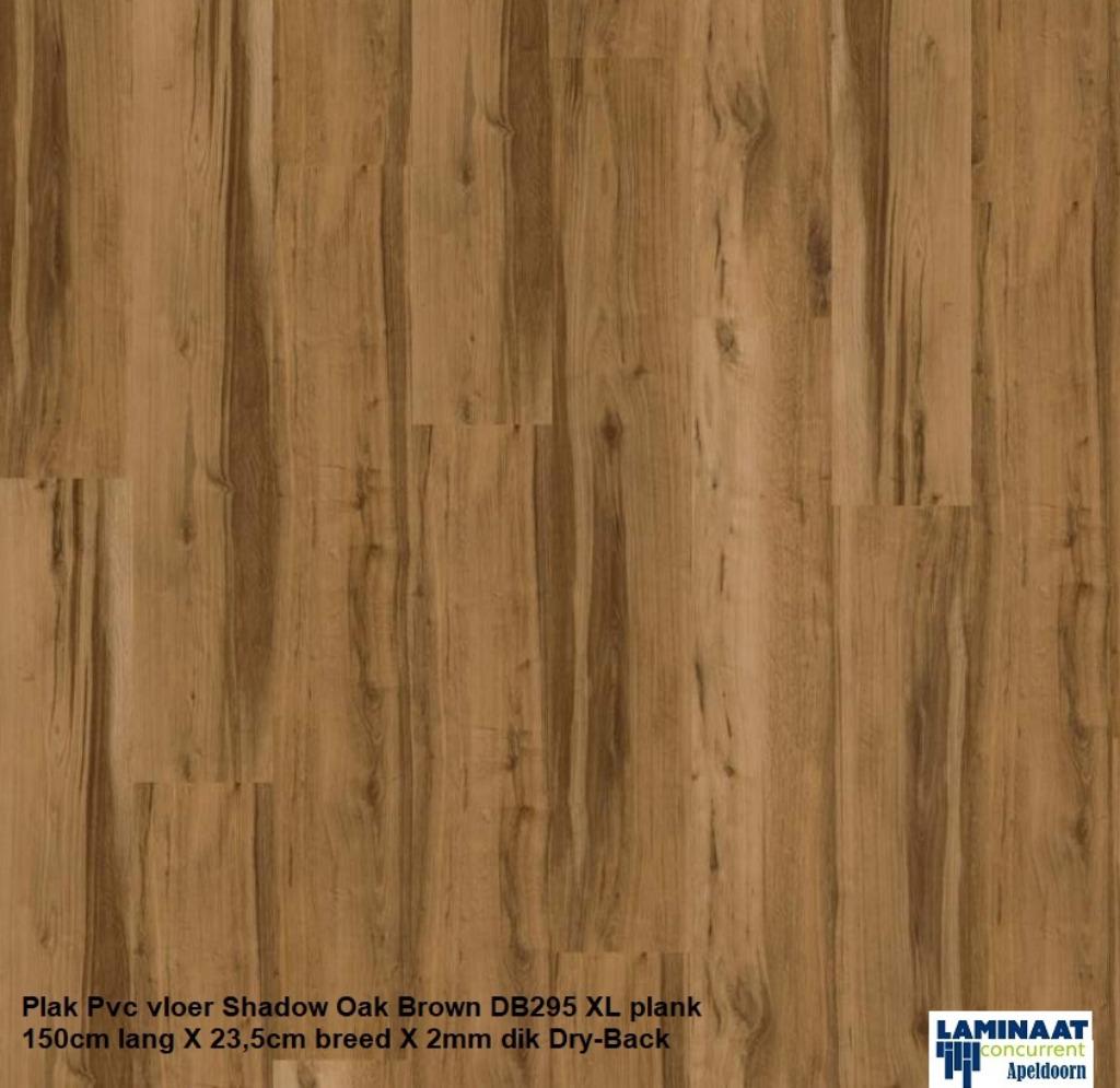 63m2 Plak Pvc Shadow Oak Brown met gratis Pvc lijm =€632, Bruin, 75 m² of meer, Nieuw, Ophalen of Verzenden