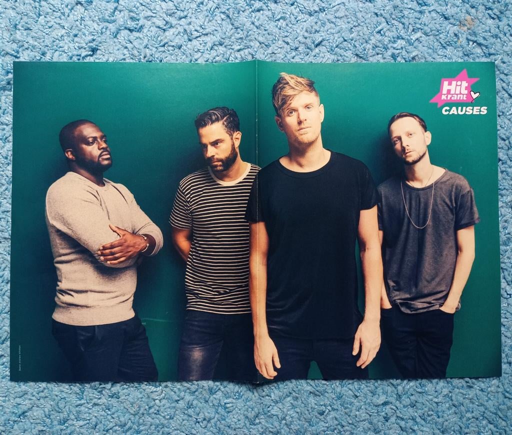 Causes band poster hitkrant, Rechthoekig Liggend, Nieuw, Ophalen of Verzenden, A1 t/m A3
