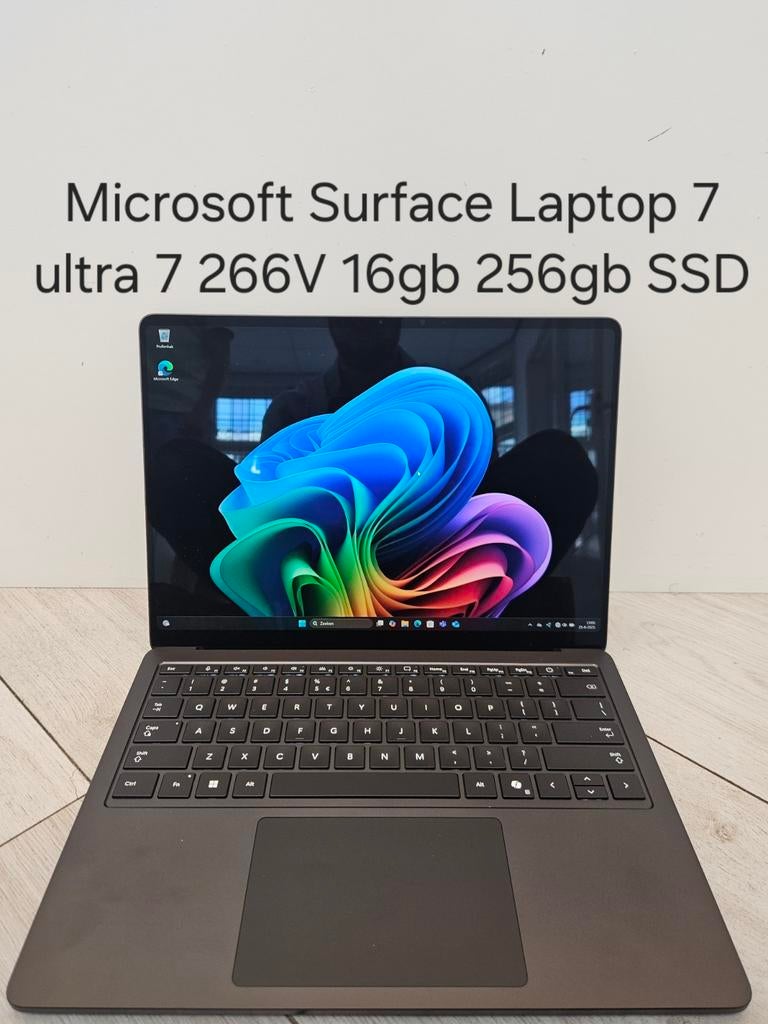 Nieuw: Microsoft Surface Laptop 7 Ultra 7 266V 16gb 256gb, 256 GB, Qwerty, Microsoft, 13 inch