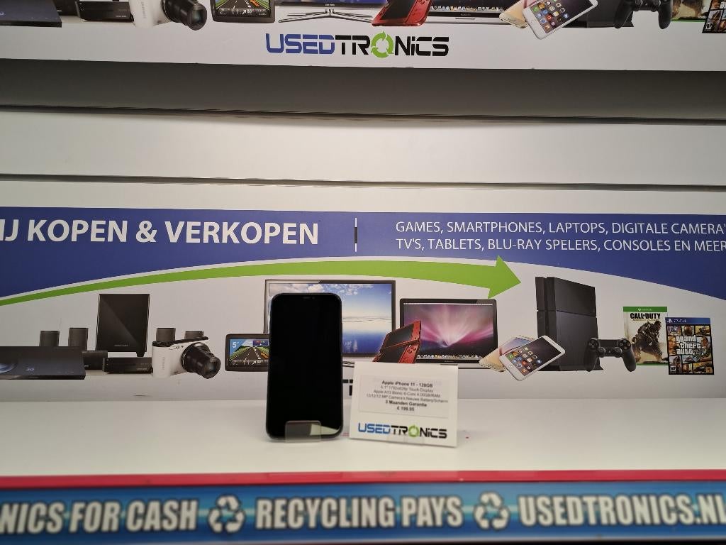 Apple iPhone 11 - 128GB, Telecommunicatie, Mobiele telefoons | Apple iPhone, Zwart, Zonder simlock, 128 GB, Gebruikt